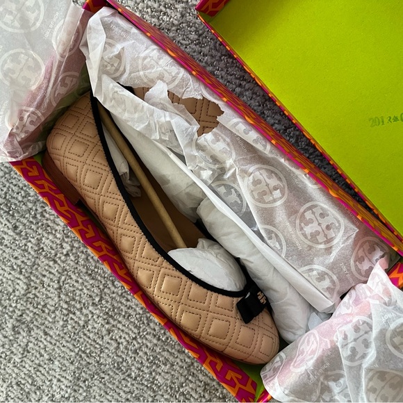 Tory Burch Ballet Flats Marion Quilted North Nappa Size 6.5 and 7 - Picture 4 of 14